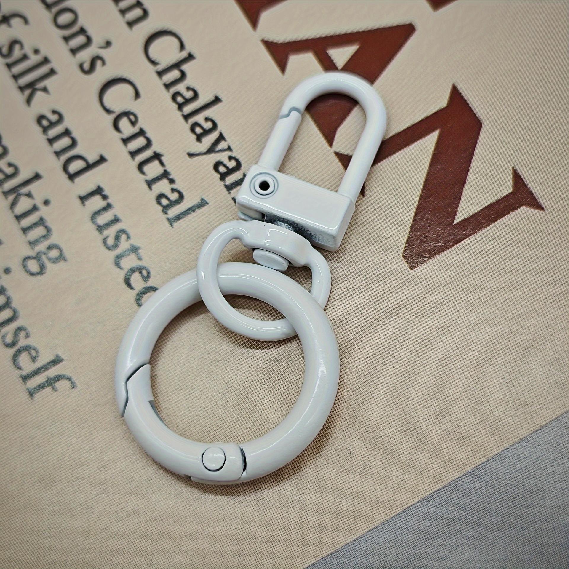 

Ручная работа Сделай сам Изготовление ювелирных изделий Брелок Подвесное кольцо Разноцветная пружинная застежка Леденцовый цвет Застежка для кукольной сумки Универсальная застежка белый