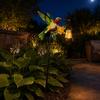 Garden Bird Solar Light, Outdoor Hummingbird Kingfisher Solar Lantern with Stake, Automatic On/Off Solar Pathway Light for Yard Lawn Patio