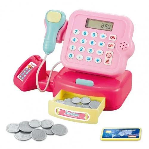 Children'S Mini Cash Register With Scanner Fruit Set Supermarket Play House Game Lights Sound Kids Toys Boy Girl Christmas Gifts