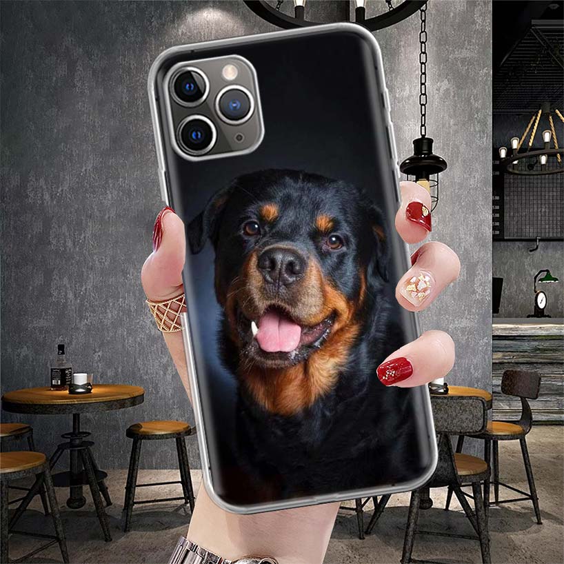 

Rottweiler Dog Soft Phone Case For IPhone 11 17 Air 16E 16 Pro Max 15 + 14 Plus 13 Mini 12 Apple 7 SE 8 Fundas Coque 11 17 Air 1 iPhone 14 Plus