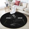 John Wick Art pattern round rug,Carpet Rug for Living Room Bedroom Playroom ,Non-slip Floor Mat,Holiday Gifts and Birthday Gifts.