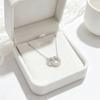 Exquisite Rhinestone Interlocking Circles Pendant Necklace - Versatile Clavicle Chain for a Sparkly Summer Outfit
