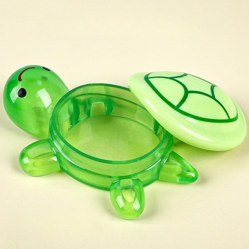 Glow-in-the-Dark Mini Turtle Statues Colorful Resin Ocean Animal Figurines, No Power Needed, Perfect for Garden Decor