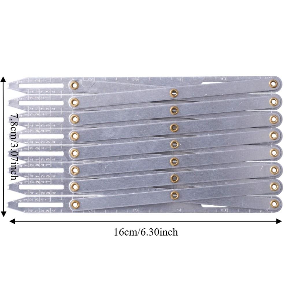 Equidistant Measuring Aluminum Sewing Gauge Marking Tool Adjustable Length Gauge  Household Use