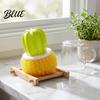 Practical Housewarming Gifts Cactus Dish Brush with Base Flexible Non Scratch Nano Scrubber Effective Material Oil Stain Remove Scrub for
