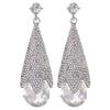 Elegant Diamond Drop Earrings With Geometric Design For Fashionable Women In Autumn