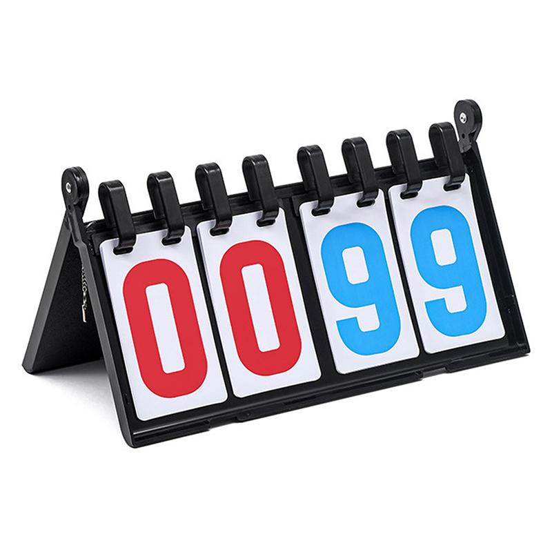 Professional Abs Badminton Football Volleyball Competitions 4 Digit Portable Multi Sports Scoreboard Table Flip Scoreboard