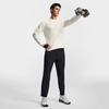 Fila Fitness Minimalist Sports Casual Training Comfortable Crew Neck Pullover Long Sleeve T-Shirt Men Tops Cotton-Candy-White A11M611209FIV