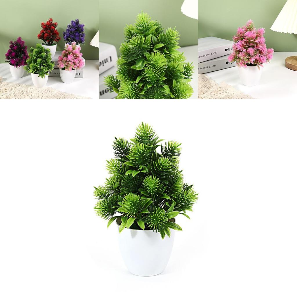 Plastic Faux Pinus Plant For Room Decor And Hotel Entrance With Durable Design
