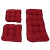 3pcs Indoor Tufted   Chair Cushions 1 Lovest and 2 U Shape Cushions for Patio Furniture Outdoor St Cushions Set