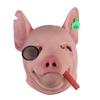 Halloween-Brille mit Schweinskopf-Motiv, rauchende Schweinskopfmaske, Hacker-Schweinskopfmaske aus Latex