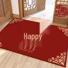 Red Festive 'Xi' Character Wedding Floor Mat - Chinese Style Entrance Foot Pad