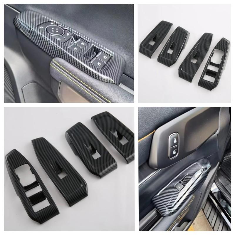 Pentru Ford RANGER T9 2024 Panou Interior ABS Carbon Mânere Uși Butoane Geamuri Decorative Accesorii Stilism Auto