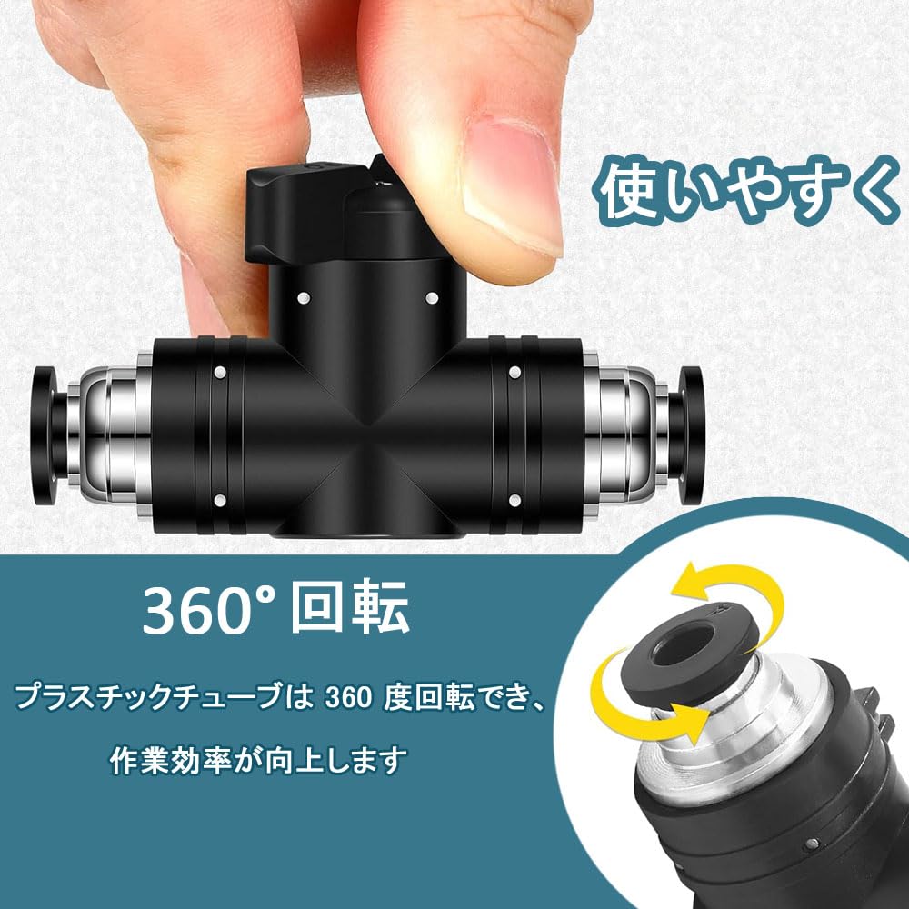 Hand Valve Switch Pneumatic Connector 3pcs 0.2 inch (6 mm) Outside Diameter Ball Valve