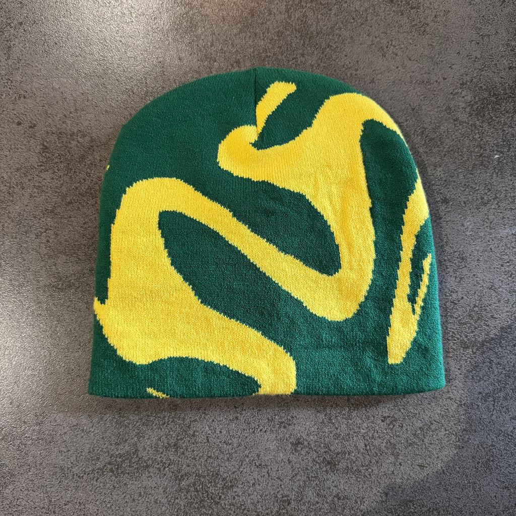 Halloween Knit Cap With High Top Design Acrylic Warm Hat For Autumn And Spring