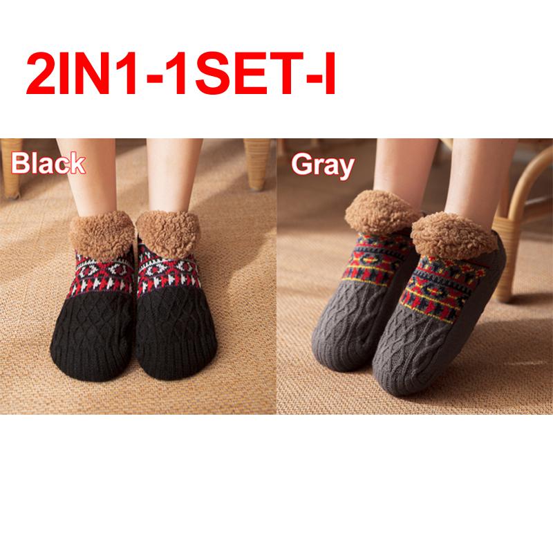 Thermal Women Slipper Socks Winter Warm Short Cotton Thickened Home Sleeping Soft Non Slip Grip Fuzzy Floor Sock Fluffy Male