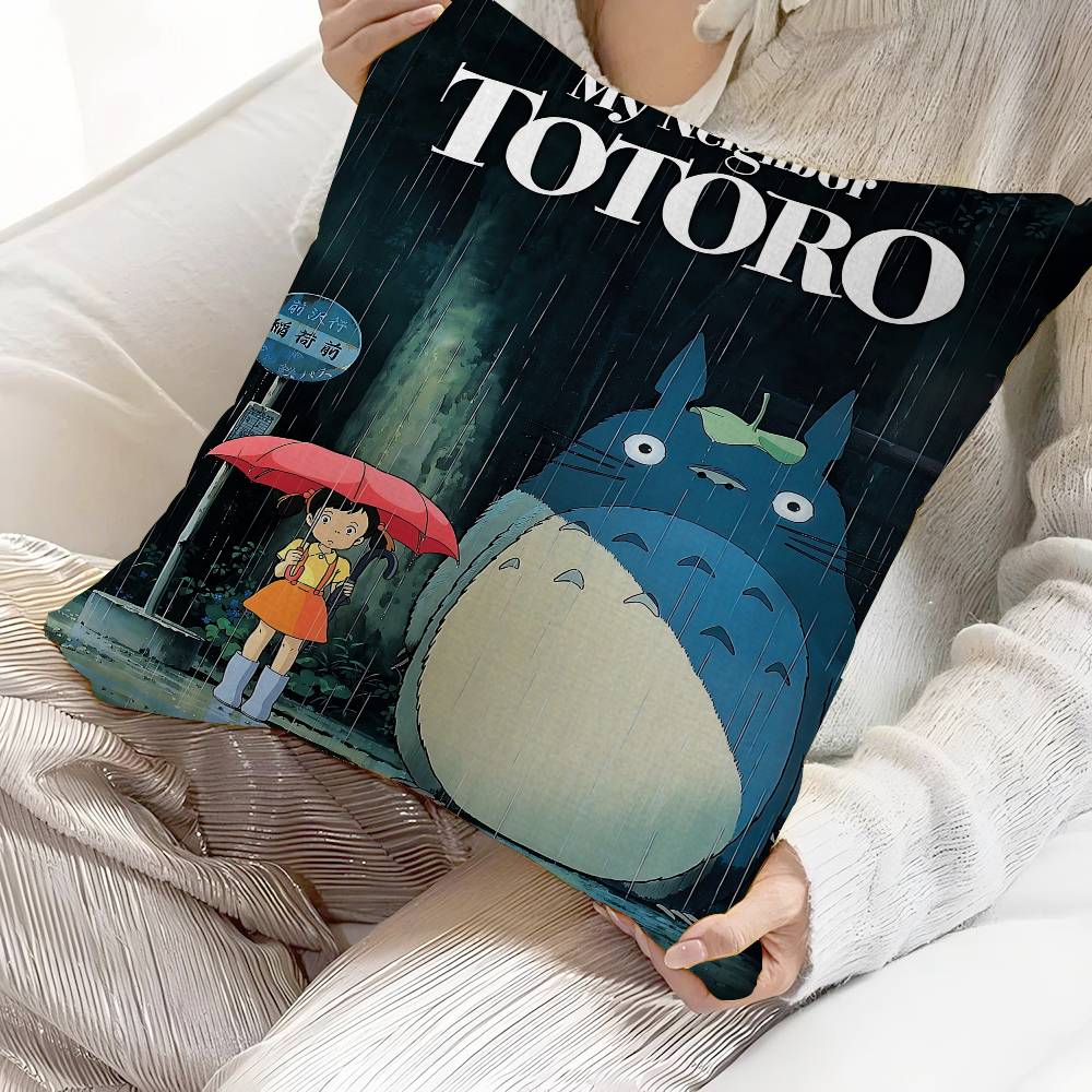 Anime M-Mein N-Nachbar T-Totoro Glücklicher Drache Kissenbezug Sofakissenbezug Heimzimmer Dekoration Kindergeschenk