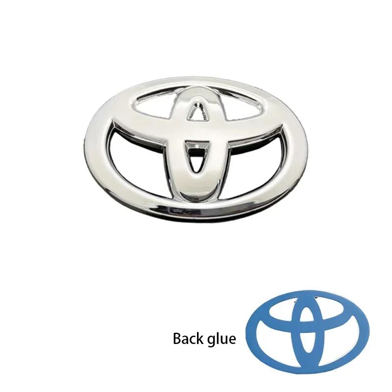 

3D ABS Car front grille trunk Logo Sticker For Toyota RAV4 Camry Corolla Levin Yaris Reiz Vios Highlander CHR Prius accessory 100mmX70mm
