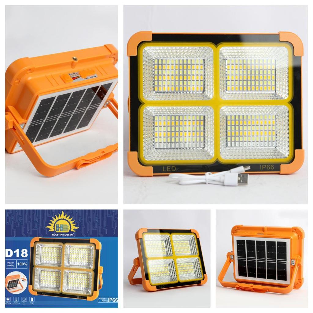 Super Bright Waterproof Solar Floodlight: Portable Outdoor Light for Camping & Emergencies