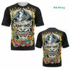 Japanisches Herren-T-Shirt 3D Samurai-Druck Kurzarm-T-Shirt Oversized Harajuku Tops Herren Street Casual T-Shirt Sommerkleidung