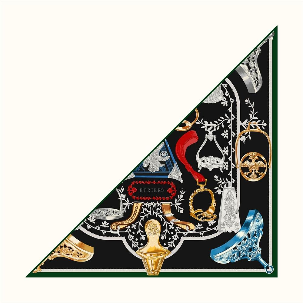 

Women Decorative Triangle Twill Scarf Shawl Hijabs Luxury Printing Bandana Foulard Neckerchief Wrap Sunscreen Stole Headscarf 130x85cm