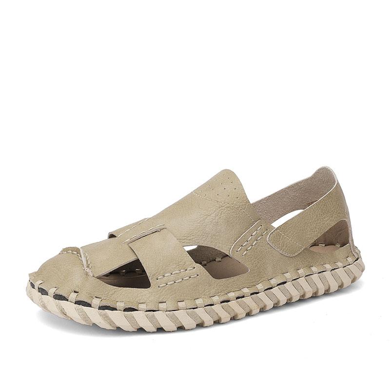 FashionSummer Outdoor Handmade Leather Casual Sports Sandals Men Roman Trekking Beach Sandalias Male Breathable Design Water Sneakers