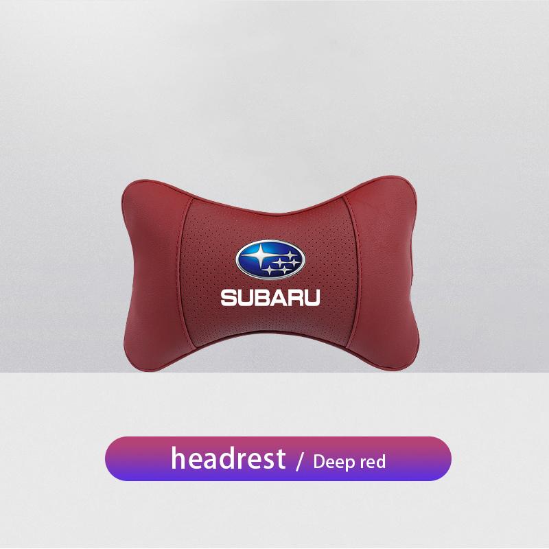 1Pcs Car Seat Headrest Auto Logo Neck Pillow For Subaru STI Forester Tribeca Outback Crosstrek Ascent XV Legacy Impreza Levorg rgw1