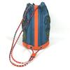 HERMES Drawstring bag Soy Coeur bag Shoulder Bag silk / Leather Orange/blue
