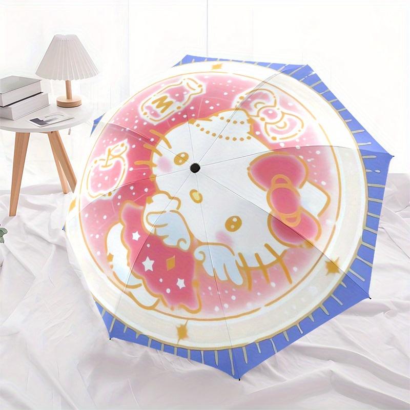 1pc Hello Kitty Milk Bottle StarUmbrella with Plastic Handle,Suitable for All Seasons Home Travel Outdoor UmbrellaSanlio186