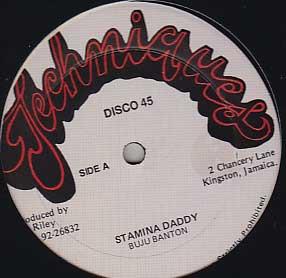 12inch Record BUJU BANTON / LLOYD FAGAN - Stammina Daddy / Wha Happened Wha A WRT086 Techniques Jamaica Reggae, Ska & Dub Used