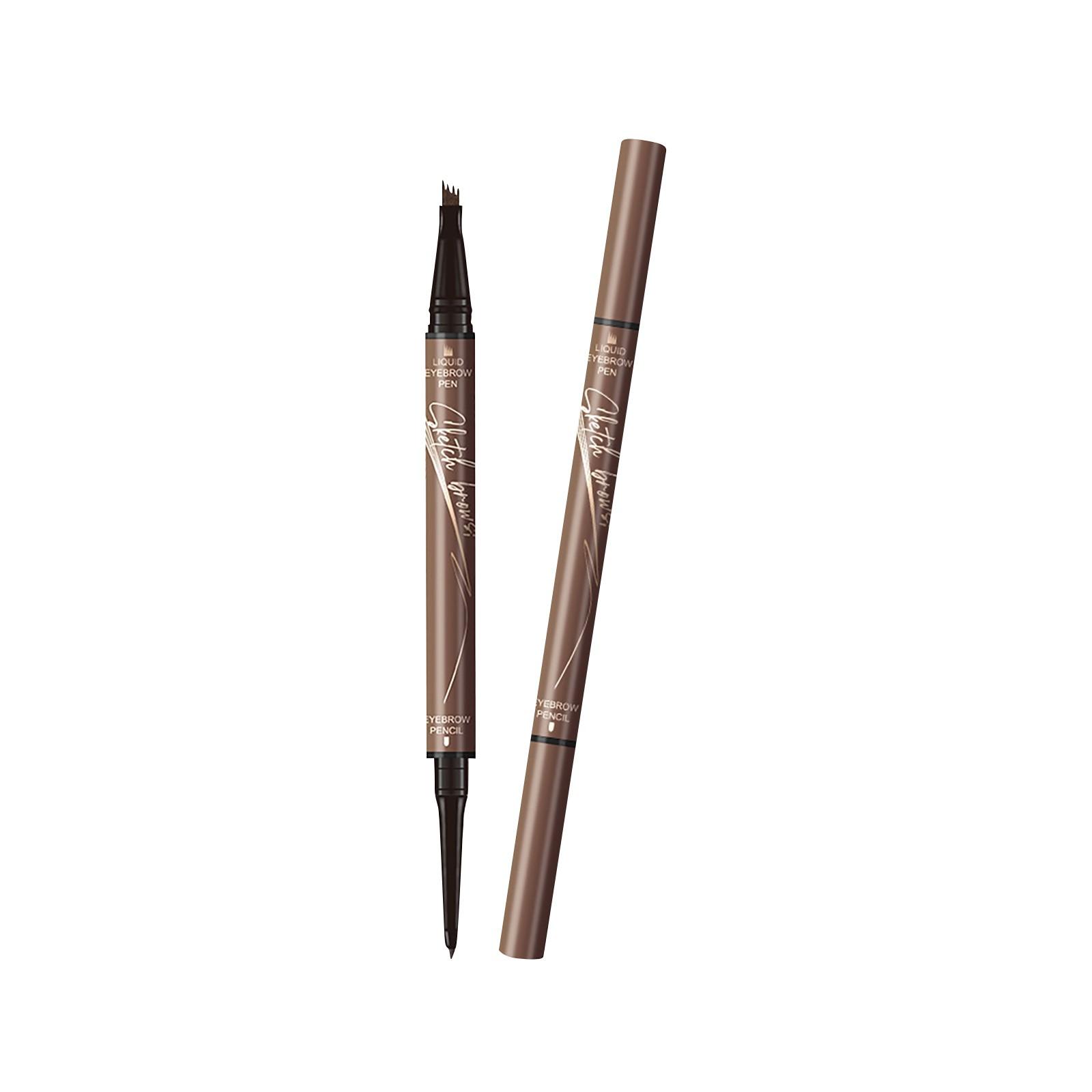 Four-pronged Liquid Eyebrow Pencil Two-in-one Long-lasting Makeup Without Smudging One Size