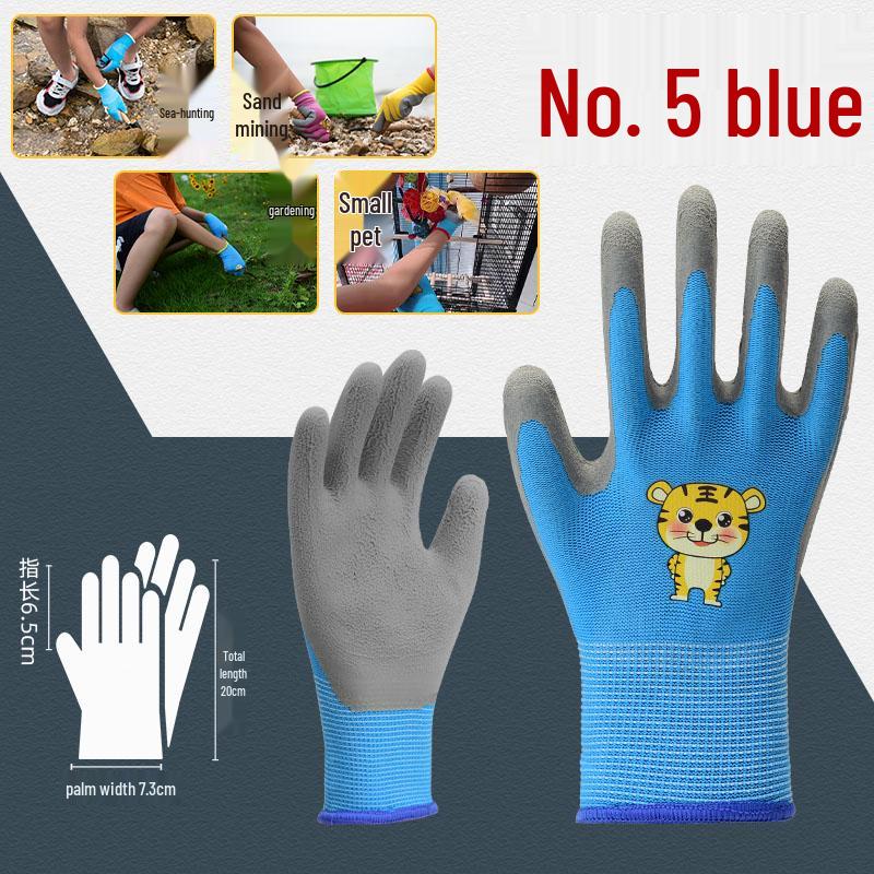 Kids' Anti-Bite Non-Slip Crab-Resistant Gloves for Gardening and Outdoor Play.