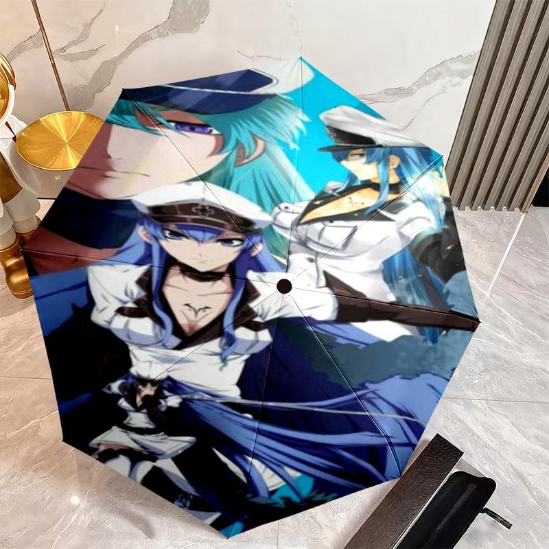 1 Stück Akame Ga Kill Schwert Automatischer Regenschirm - Geeignet für Reisen Outdoor Tragbarer Regenschirm Geburtstagsgeschenk Tägliche Notwendigkeiten