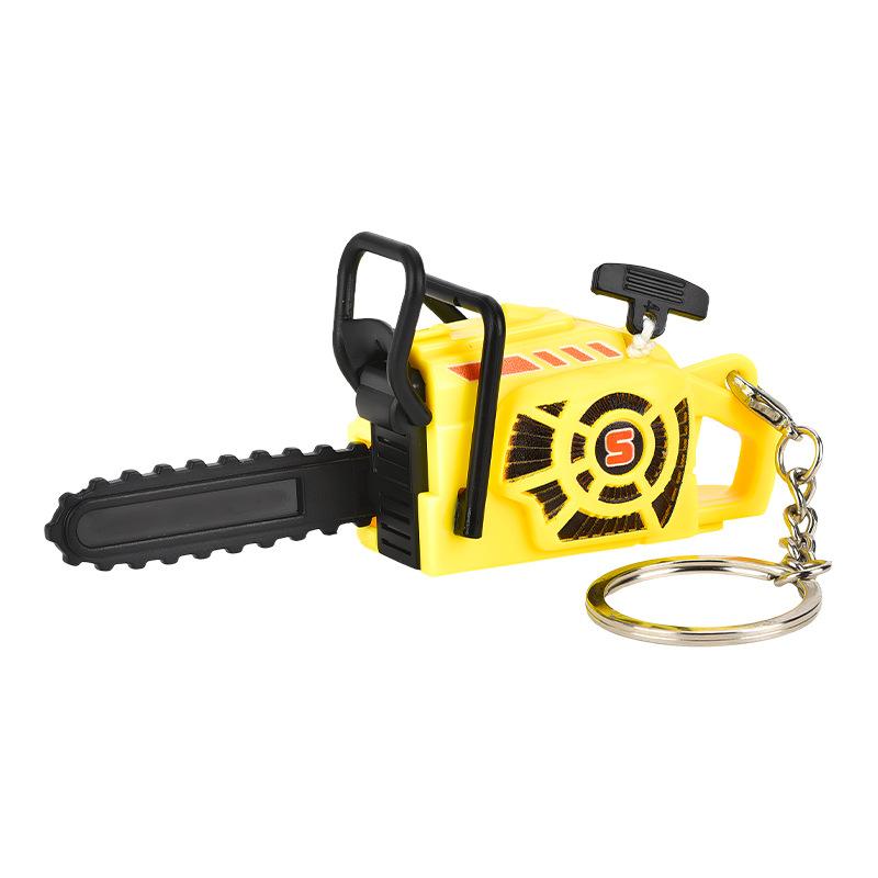 

1Pcs Bag Decoration Cartoon Rope Pulling Chainsaw Shape Pendant Keychain Charm Model Forest Fire Fighting Souvenirs Gifts жёлтый