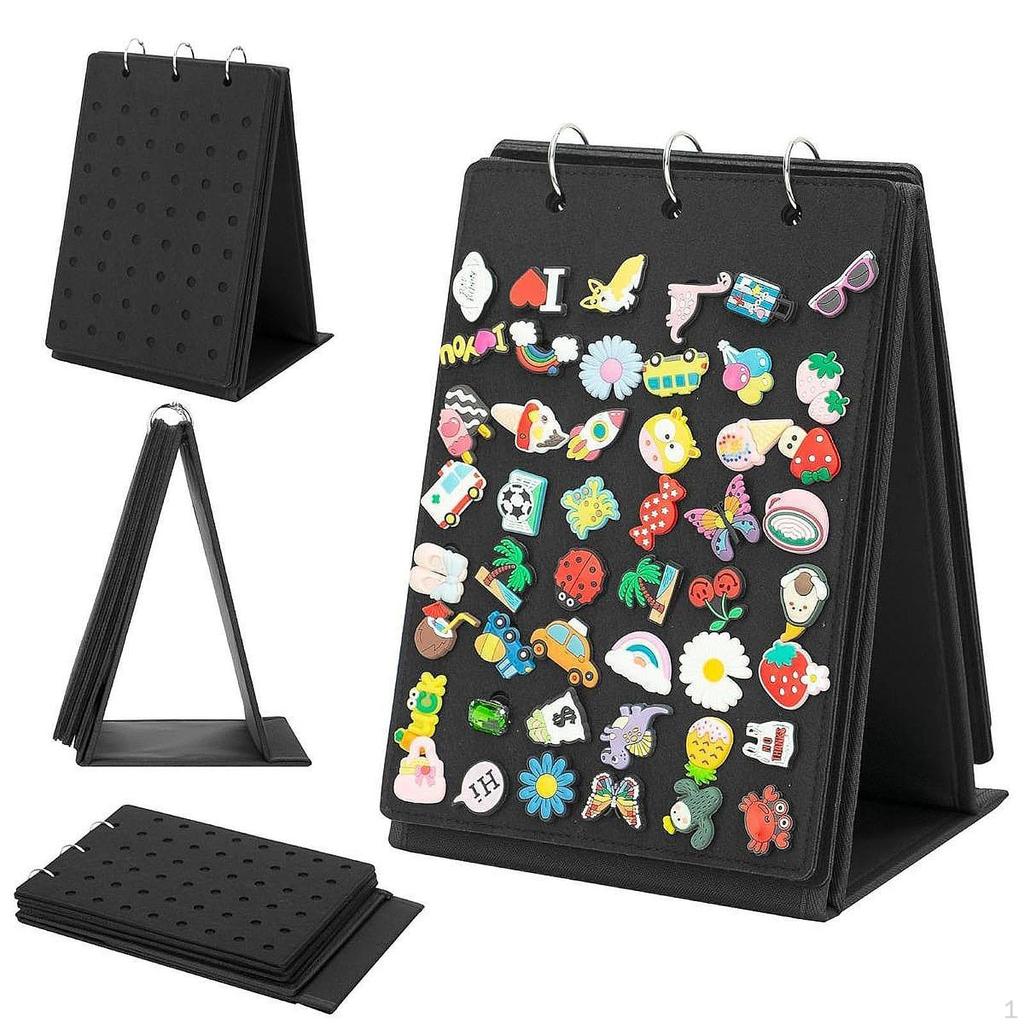 Shoe Charm Organizer, Display Pages, with 5 Removable Practical And Portable.