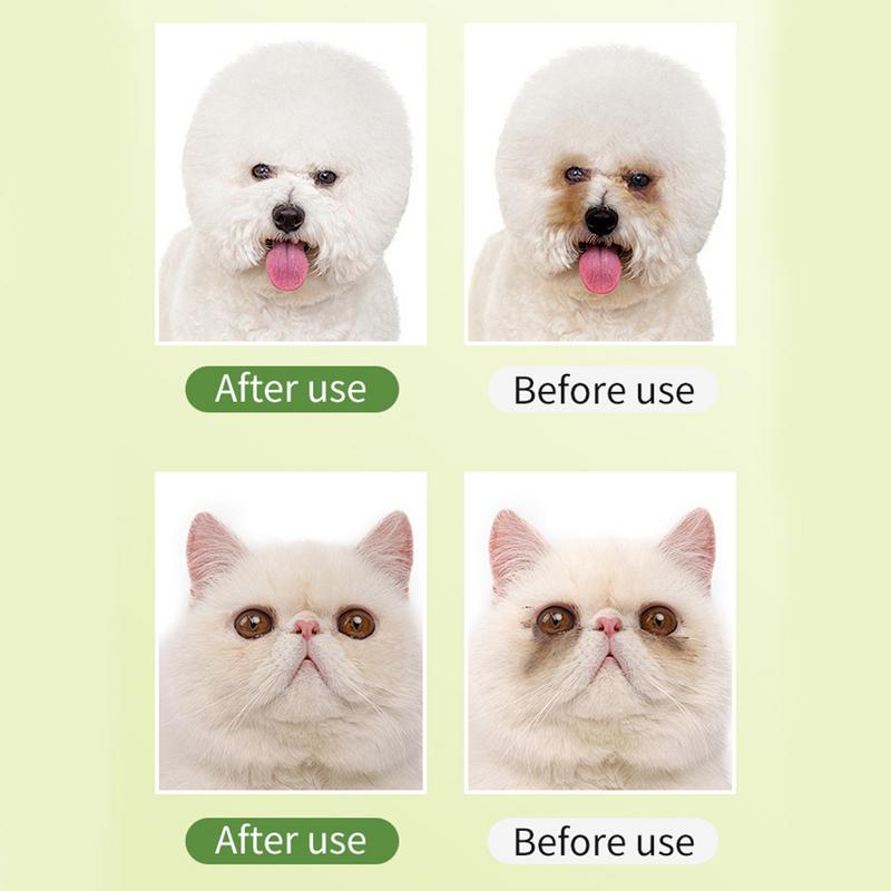 Pet Tear Stain Removal Wipes 200 Pieces Dog Eye Wash Wipes Travel Size Eye Wash Wipes Prevent Tear Stains and Keep Your Dog