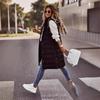 Women's Long Coat Vest Hood Autumn Winter Sleeveless Warm Cotton Down Coat Vest Down Jacket Outwear