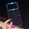 for iphone 17 Pro Max Case Glitter Gradient Hard PC Case for iPhone 17 Air 16 15 14 13 12 Pro Max Plus 17pro Transparent Cover
