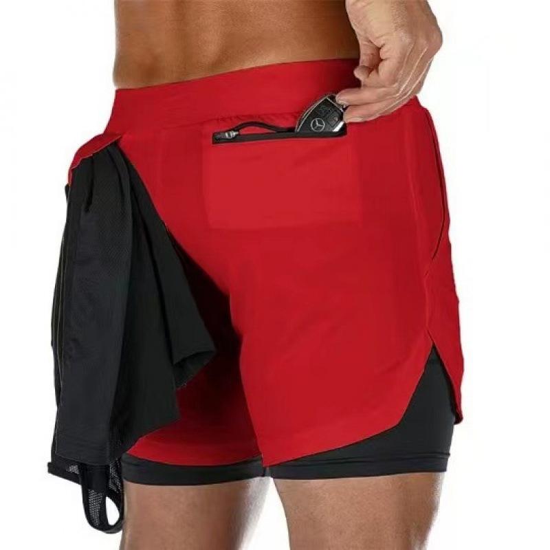 Summer Men's Casual Running Shorts - Multi-Pocket, Double Layer, Plus Size Fitness