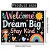 2D Positive Quote Welcome Backdrop - Kids Room Wall Decor Background