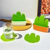 6 Pcs Cactus Coaster with Flowerpot Holder Creative Cactus Coaster Novelty Coaster Suitable Kitchen Coffee Desktophome Decoratio