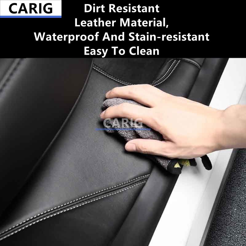 For TESLA MODEL Y Rear Built-in Leather Threshold Strip,Anti-scratch Wear-resistant Anti-stomping Dirty Modification Parts