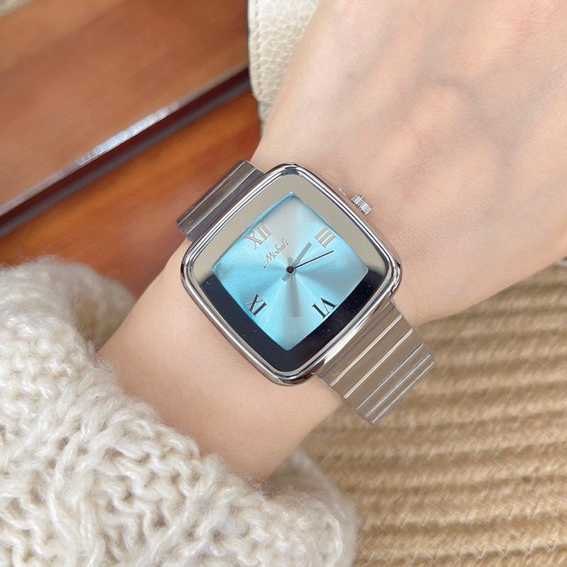 Square Watch Fashionable Large Dial Atmospheric Domineering Steel Belt Women S Watch