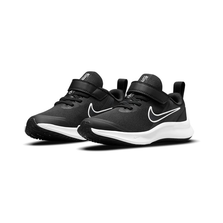 Nike Star Runner 3 PS Black White Kids Sneakers Dark-Smoke-Grey DA2777-003
