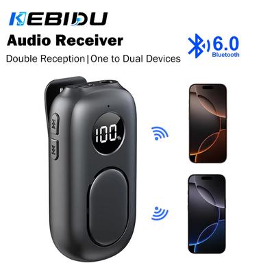 Odbiornik audio Bluetooth 6.0 HiFi Stereo Muzyka Bezprzewodowy Adapter Zestaw głośnomówiący do samochodu z mikrofonem do telefonu, odtwarzacza MP3, wzmacniacza