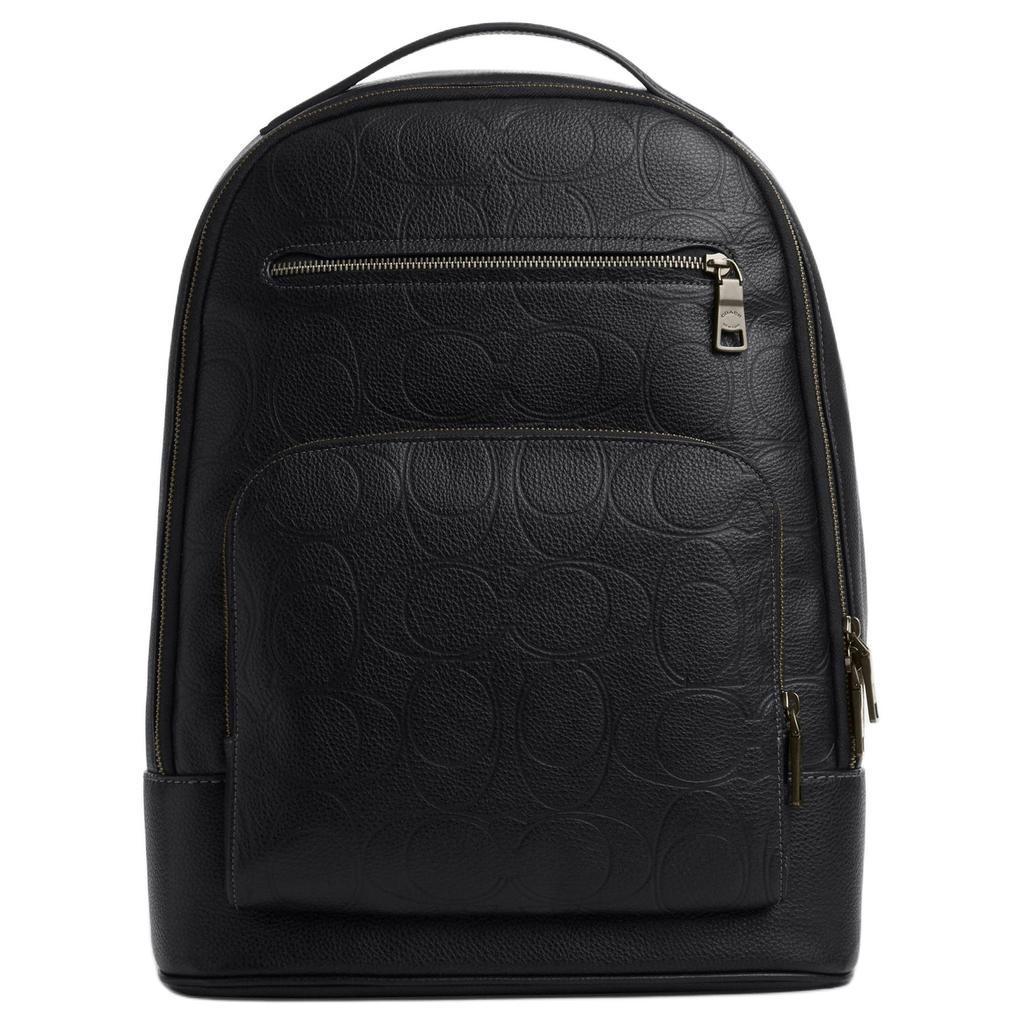 Coach Ethan 32 Brand Print Leather Backpack Large Women backpacks Black CCF69-QBBK