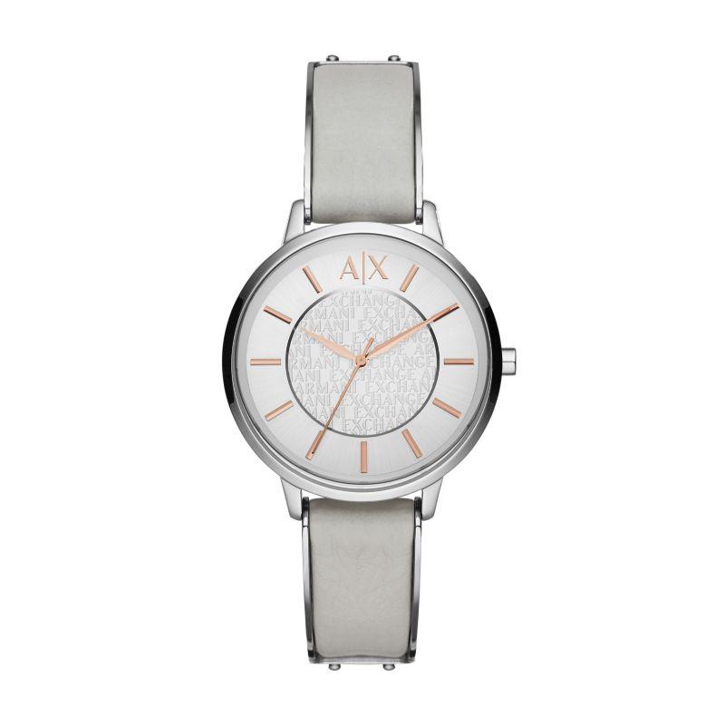 ARMANI EXCHANGEAE Wrist Watch Quartz Movement Leather Strap Silver Dial Women s Watch AX5311 Gray Dial AX5311