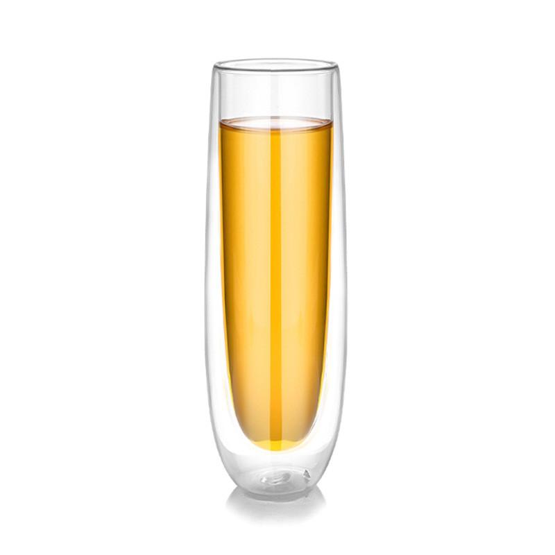 Heat-Resistant Double-Layer Glass Cup for Wine, Coffee, Whiskey, Cocktails – Transparent Drinkware