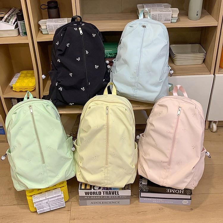 Schoolbag College Style Backpack Women's Large Capacity Simple Versatile Lightweight Backpack High Value Student School Bag