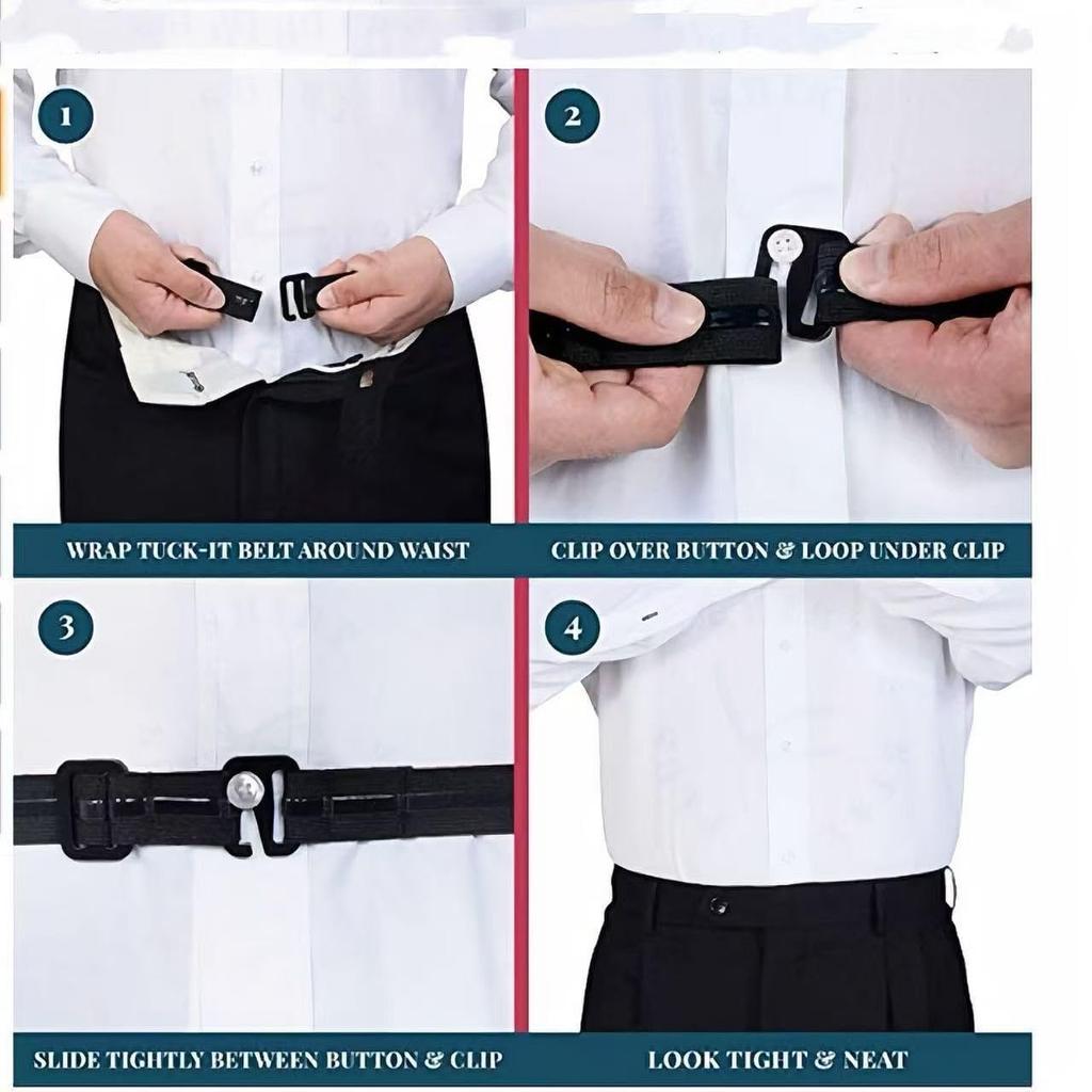 Inner belt, prevents shirt slippage, elastic, sports shirt garter, prevents riding up and slipping down, one-touch belt, golf, men's and women's.